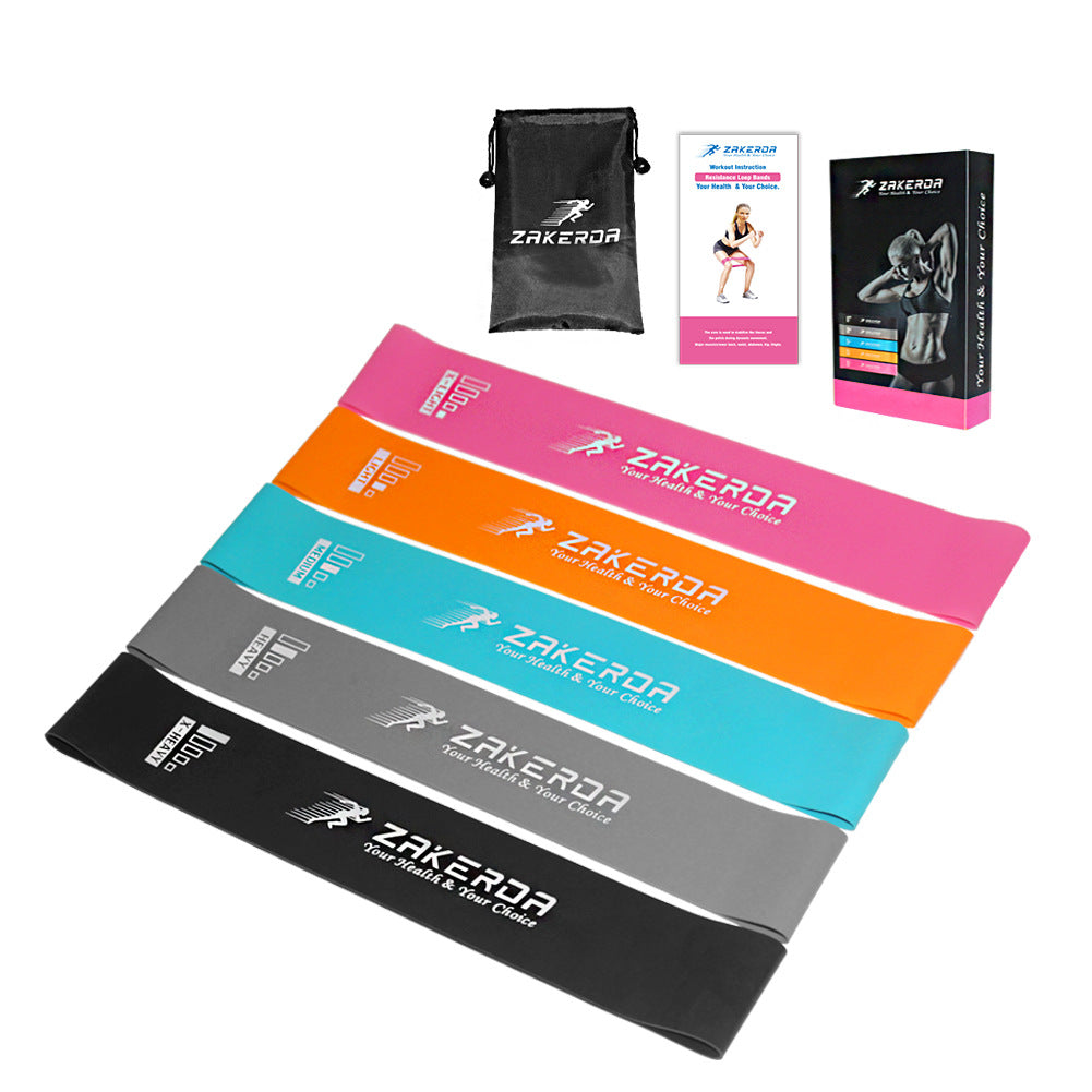 Resistance Bands for Yoga & Pilates - Set of 5 Intensity Levels