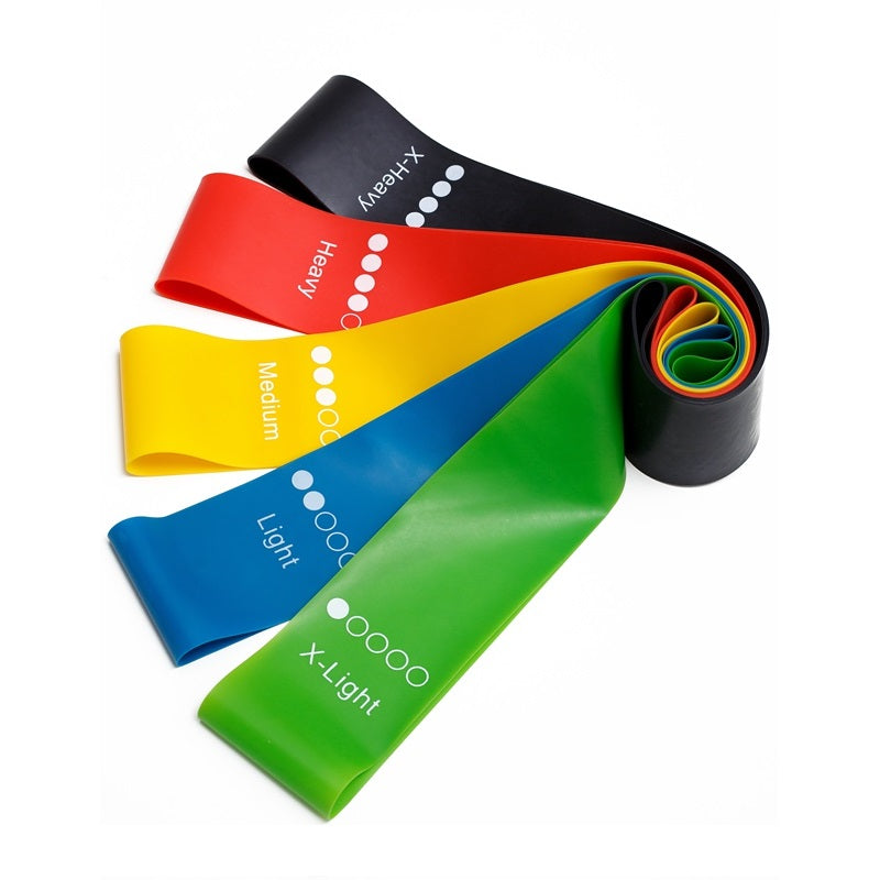 Resistance Bands for Yoga & Pilates - Set of 5 Intensity Levels
