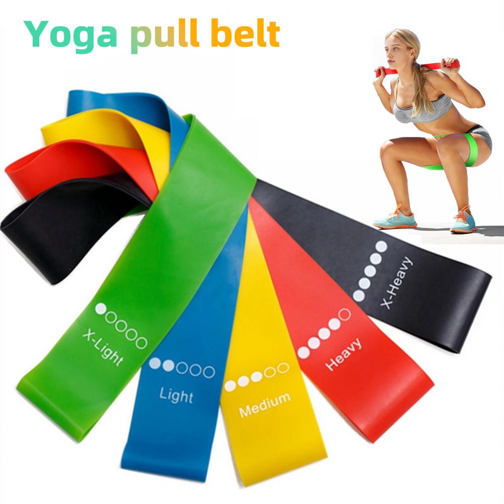 Resistance Bands for Yoga & Pilates - Set of 5 Intensity Levels