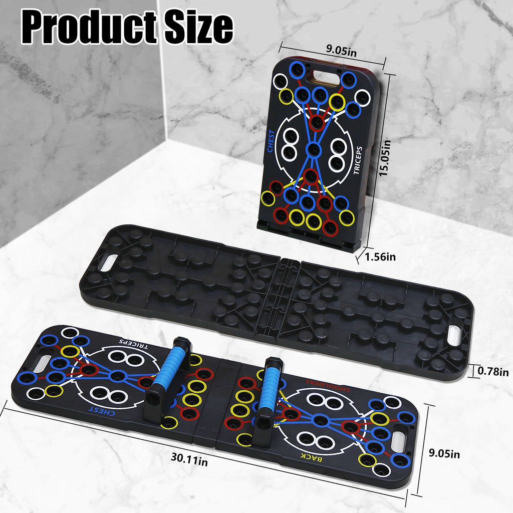 Complete Home Gym Equipment Set - 15-Piece Push Up Board & Resistance Bands